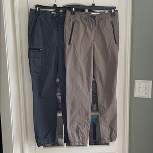 Boys Set of Two Black and Brown Casual Pants.     Old Navy
